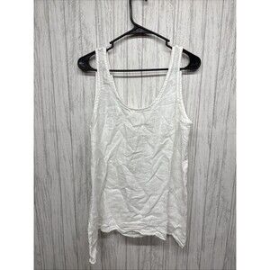 Womens Size L CP Shades White Linen Tank EUC